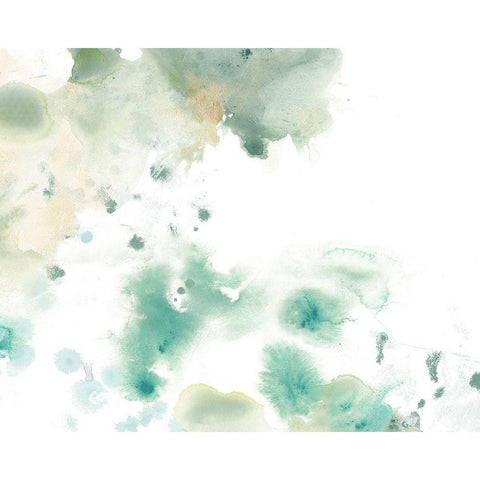 Marble Seafoam I Black Modern Wood Framed Art Print by Vess, June Erica