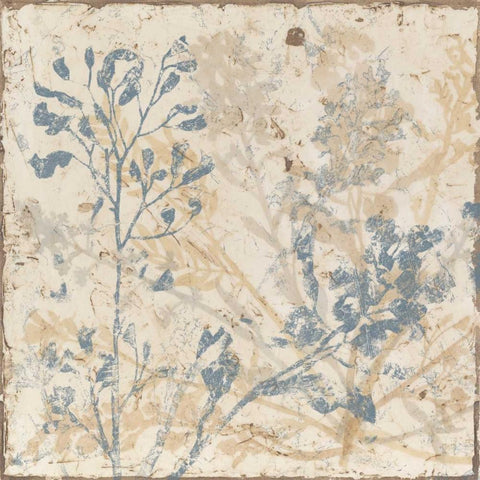 Floral Fan I Gold Ornate Wood Framed Art Print with Double Matting by Meagher, Megan