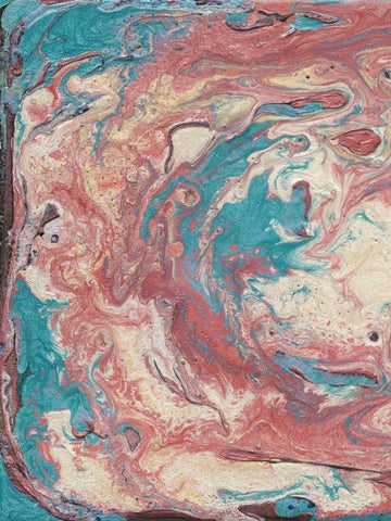 Marbled I White Modern Wood Framed Art Print with Double Matting by Ludwig, Alicia