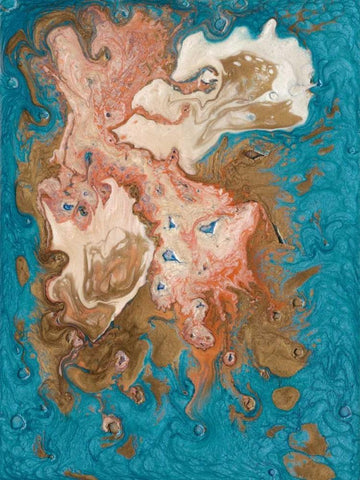 Reef II White Modern Wood Framed Art Print with Double Matting by Ludwig, Alicia