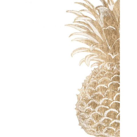 Pineapple Life IV Gold Ornate Wood Framed Art Print with Double Matting by Studio W