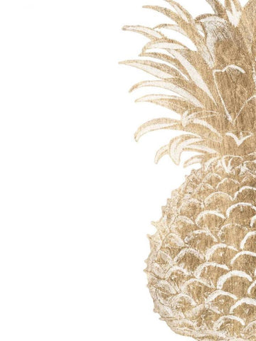 Pineapple Life IV White Modern Wood Framed Art Print with Double Matting by Studio W