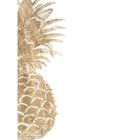 Pineapple Life V Black Modern Wood Framed Art Print with Double Matting by Studio W