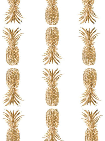 Pineapple Life VI White Modern Wood Framed Art Print with Double Matting by Studio W