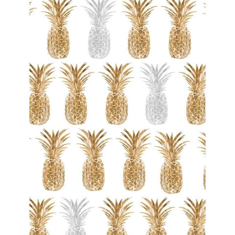 Pineapple Life VII White Modern Wood Framed Art Print by Studio W