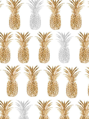 Pineapple Life VII White Modern Wood Framed Art Print with Double Matting by Studio W