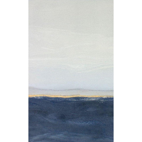 View to the Shore Diptych I Black Modern Wood Framed Art Print by Delamater, Rob