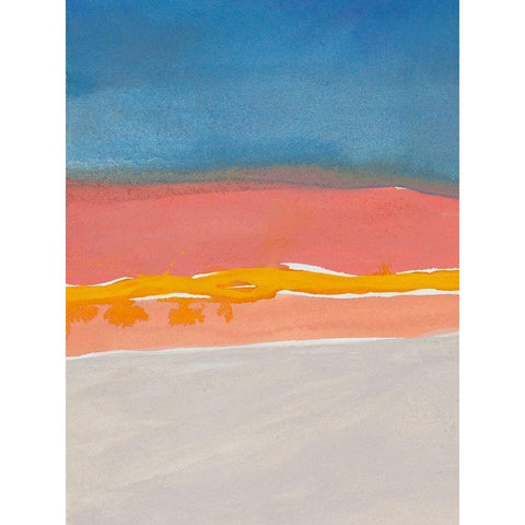 Kodachrome Horizon Diptych I Black Modern Wood Framed Art Print with Double Matting by Delamater, Rob