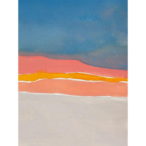 Kodachrome Horizon Diptych II Black Modern Wood Framed Art Print with Double Matting by Delamater, Rob