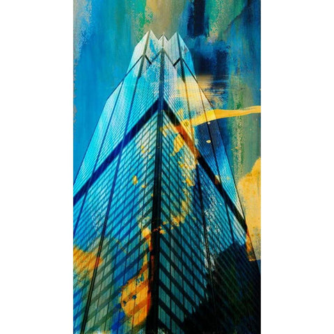 Sears Building, Chicago Black Modern Wood Framed Art Print by Jasper, Sisa