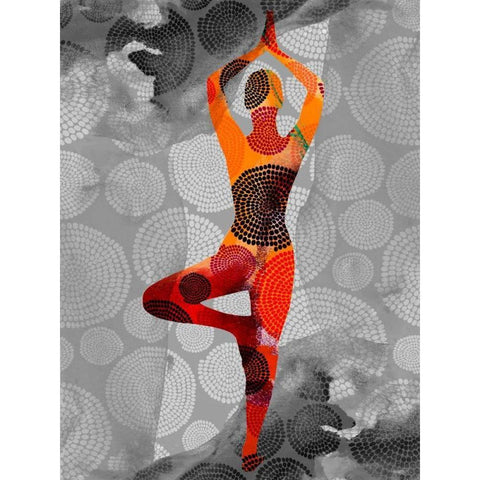 Yoga Pose I Gold Ornate Wood Framed Art Print with Double Matting by Jasper, Sisa