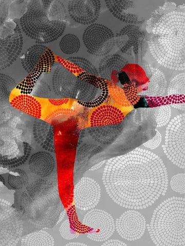 Yoga Pose II Black Ornate Wood Framed Art Print with Double Matting by Jasper, Sisa