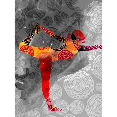 Yoga Pose II White Modern Wood Framed Art Print by Jasper, Sisa