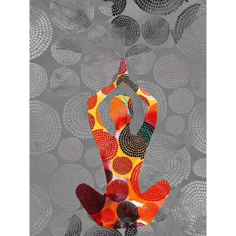 Yoga Pose III Black Modern Wood Framed Art Print with Double Matting by Jasper, Sisa