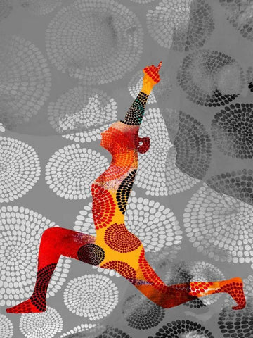 Yoga Pose IV Black Ornate Wood Framed Art Print with Double Matting by Jasper, Sisa