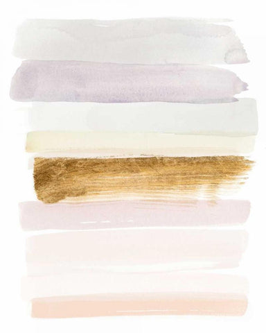 Pastel Sweep I White Modern Wood Framed Art Print with Double Matting by Popp, Grace