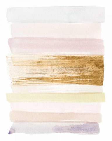 Pastel Sweep II White Modern Wood Framed Art Print with Double Matting by Popp, Grace