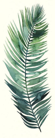 Dancing Palm II White Modern Wood Framed Art Print with Double Matting by Popp, Grace