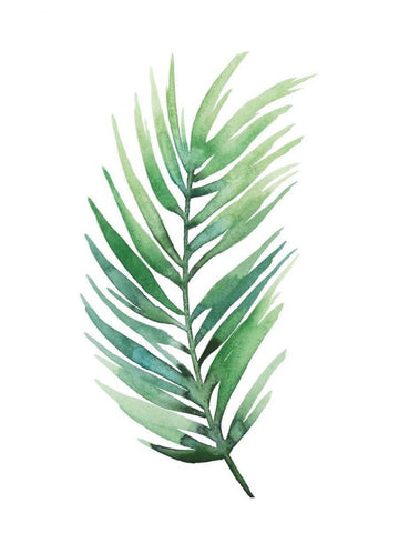 Untethered Palms I White Modern Wood Framed Art Print with Double Matting by Popp, Grace