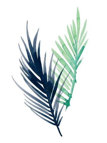 Untethered Palm III White Modern Wood Framed Art Print with Double Matting by Popp, Grace