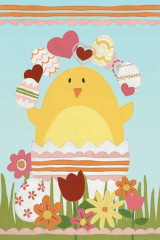 Easter Sweeties I Black Ornate Wood Framed Art Print with Double Matting by Vess, June Erica