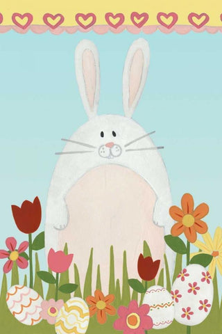 Easter Sweeties II White Modern Wood Framed Art Print with Double Matting by Vess, June Erica