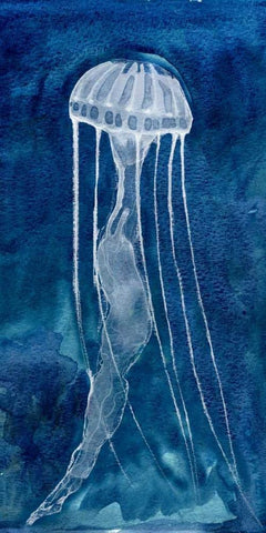 Indigo Nettle I Black Ornate Wood Framed Art Print with Double Matting by Ludwig, Alicia