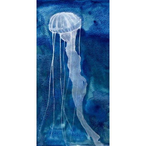 Indigo Nettle II Gold Ornate Wood Framed Art Print with Double Matting by Ludwig, Alicia