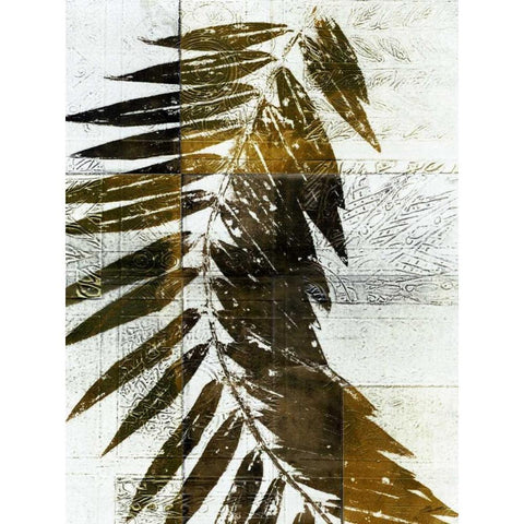 Palm Sienna I White Modern Wood Framed Art Print by Butler, John
