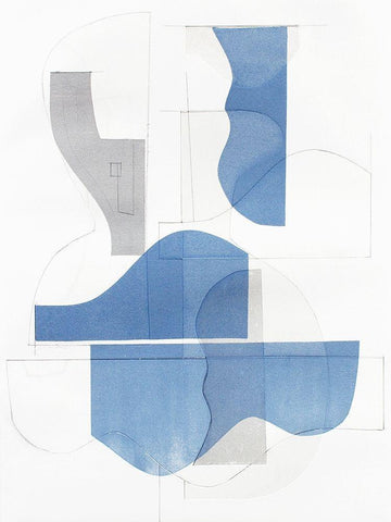 Pottery Forms II White Modern Wood Framed Art Print with Double Matting by Delamater, Rob