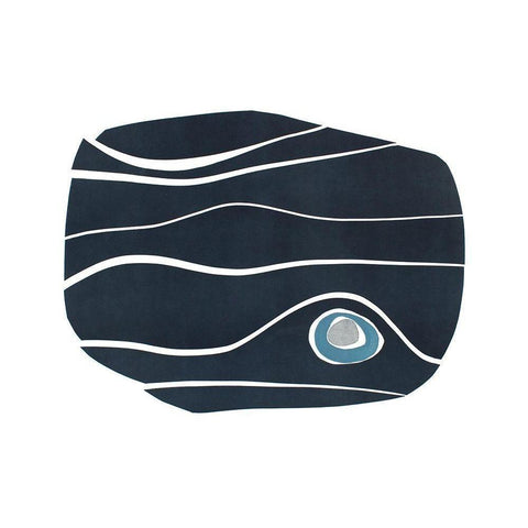 River Stones III Black Modern Wood Framed Art Print by Delamater, Rob