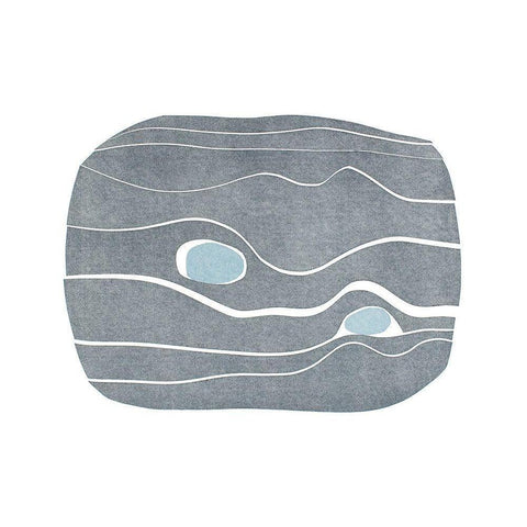River Stones IX Black Modern Wood Framed Art Print by Delamater, Rob