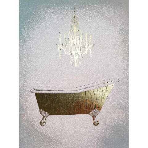 Gilded Bath I White Modern Wood Framed Art Print by Popp, Grace