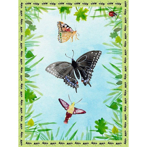 Bug Collector II Black Modern Wood Framed Art Print by Ludwig, Alicia