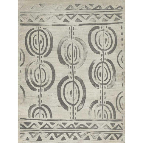Mudcloth Patterns VIII White Modern Wood Framed Art Print by Vess, June Erica