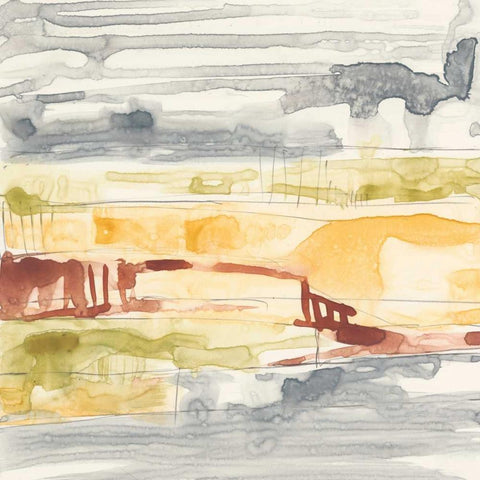 Tiered Layers I Black Ornate Wood Framed Art Print with Double Matting by Goldberger, Jennifer