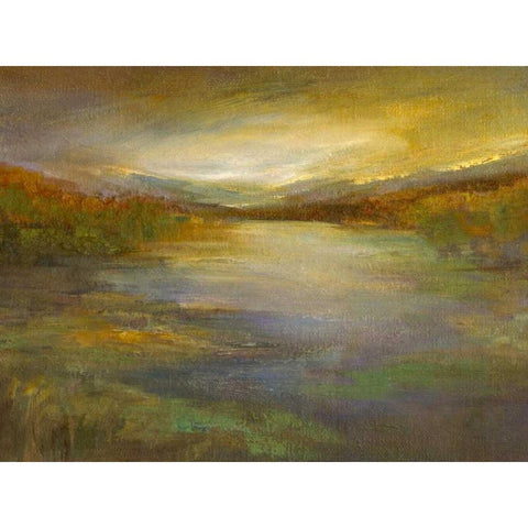 Foothills Black Modern Wood Framed Art Print with Double Matting by Finch, Sheila
