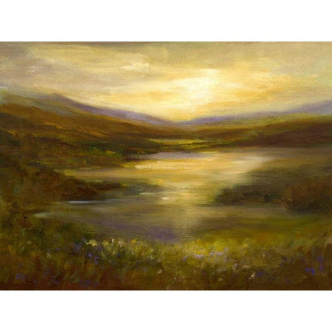 The Glimmer Black Modern Wood Framed Art Print with Double Matting by Finch, Sheila