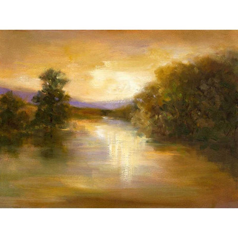 Sunset Glow White Modern Wood Framed Art Print by Finch, Sheila