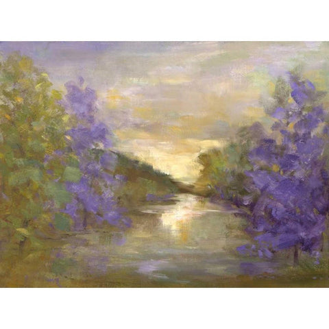 Tranquil Waters Gold Ornate Wood Framed Art Print with Double Matting by Finch, Sheila