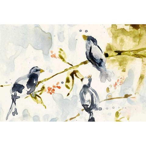 Morning Conversation I Gold Ornate Wood Framed Art Print with Double Matting by Goldberger, Jennifer