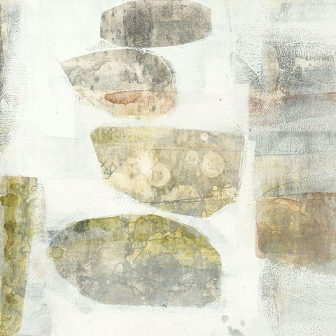 Stacked Vessels II Black Modern Wood Framed Art Print with Double Matting by Goldberger, Jennifer