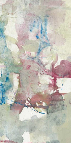 Swath of Color II White Modern Wood Framed Art Print with Double Matting by Goldberger, Jennifer