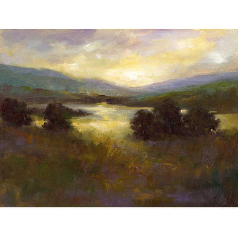 Beyond the Valley Gold Ornate Wood Framed Art Print with Double Matting by Finch, Sheila