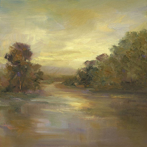 Waters Edge II White Modern Wood Framed Art Print by Finch, Shiela