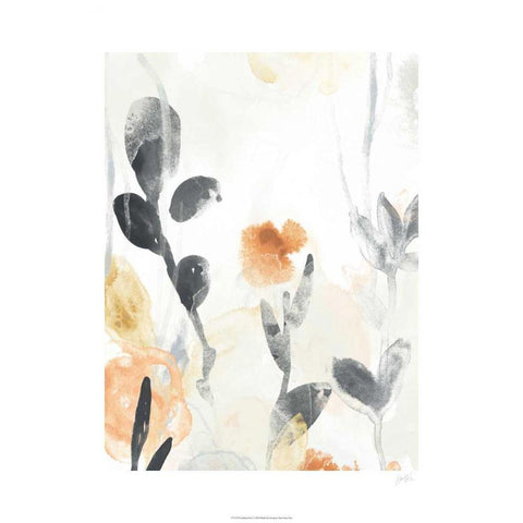 Garden Flow I White Modern Wood Framed Art Print by Vess, June Erica