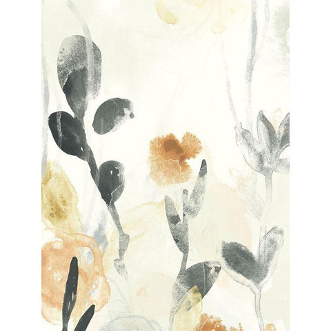 Garden Flow I Gold Ornate Wood Framed Art Print with Double Matting by Vess, June Erica