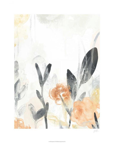 Garden Flow II White Modern Wood Framed Art Print with Double Matting by Vess, June Erica