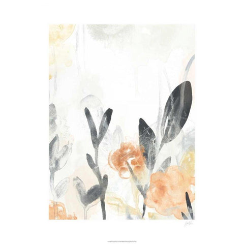 Garden Flow II Black Modern Wood Framed Art Print by Vess, June Erica