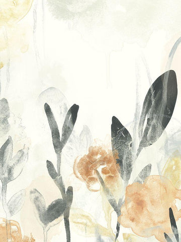 Garden Flow II White Modern Wood Framed Art Print with Double Matting by Vess, June Erica